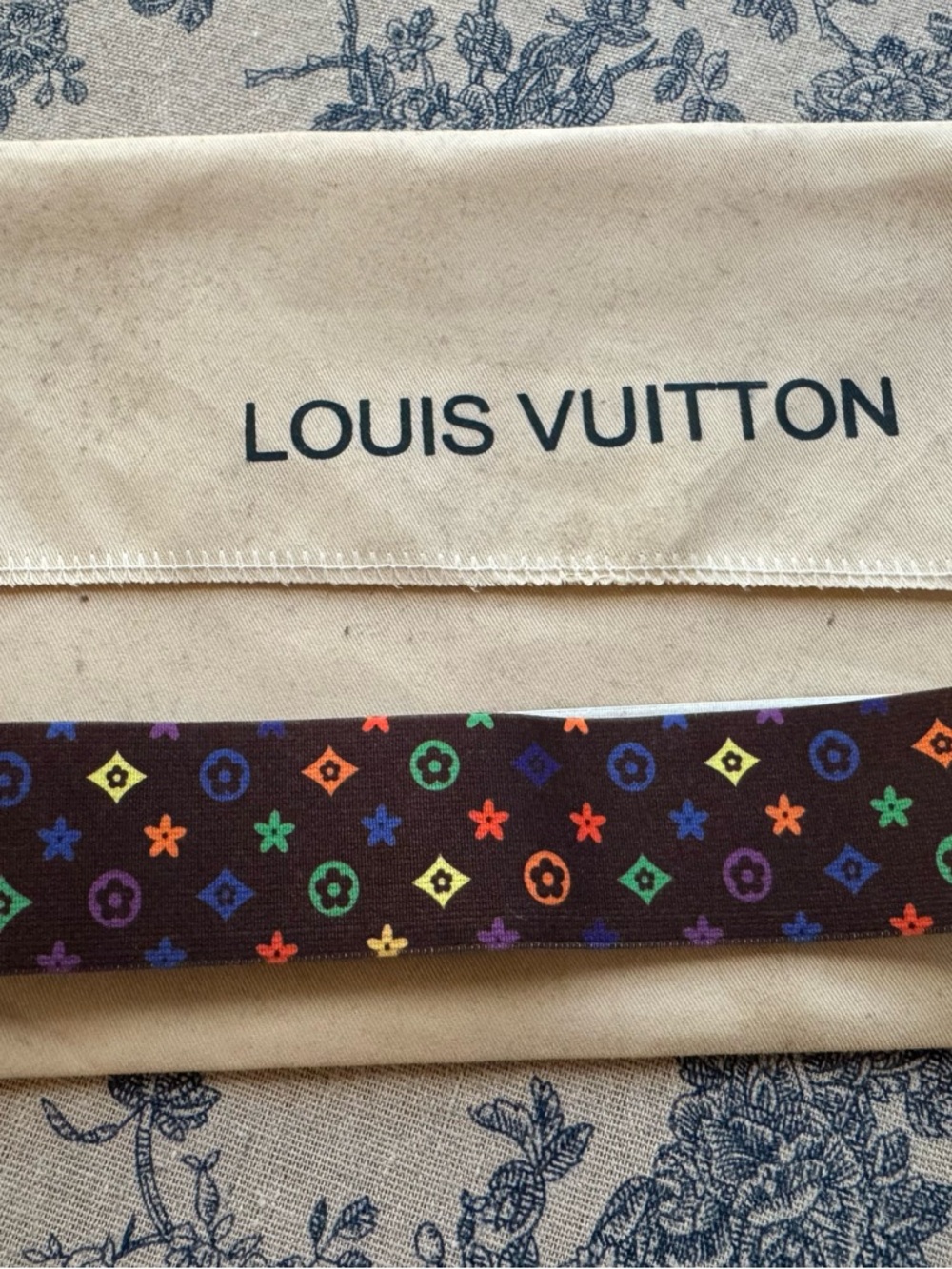 Upcycled Dark Brown Multicolor Monogram Bandeau